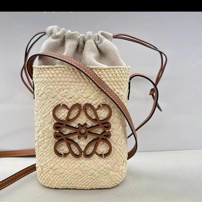 Bags |  Womens Anagramlogo Mini Raffia Basket Accessories Bags