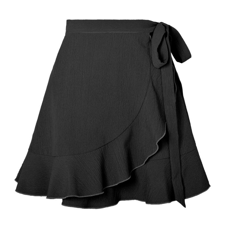 Bottoms |  Womens Black Ruffle Maxi Skirt Bottoms black