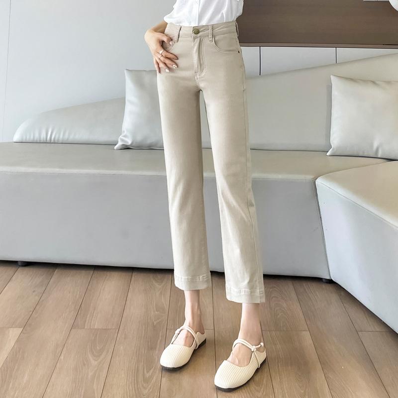 Bottoms |  Womens Cynthia Belted High Rise Straight Bottoms beige