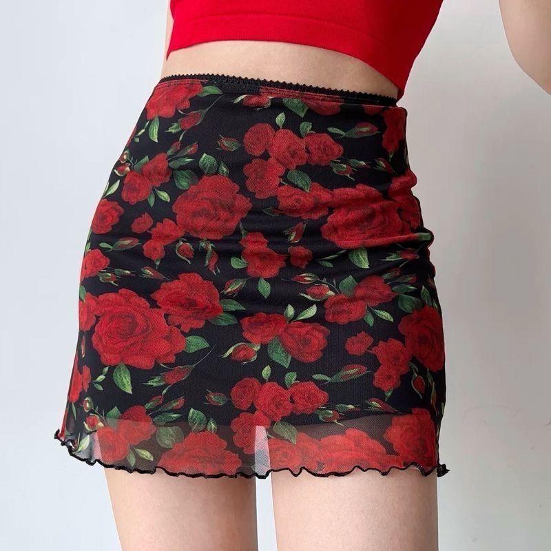 Bottoms |  Womens Floral Kelly Skirt Bottoms black