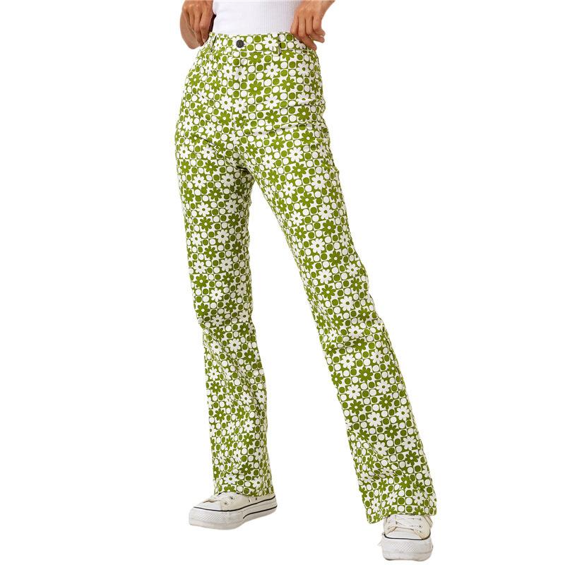 Bottoms |  Womens Floral Kick Flare Trouser Bottoms Bottoms