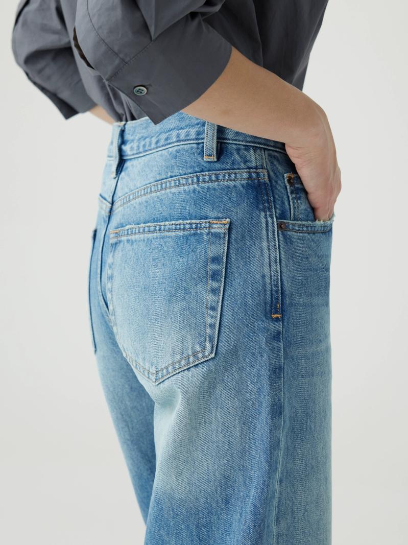 Bottoms |  Womens High-Waisted Tapered Jeans Bottoms blue