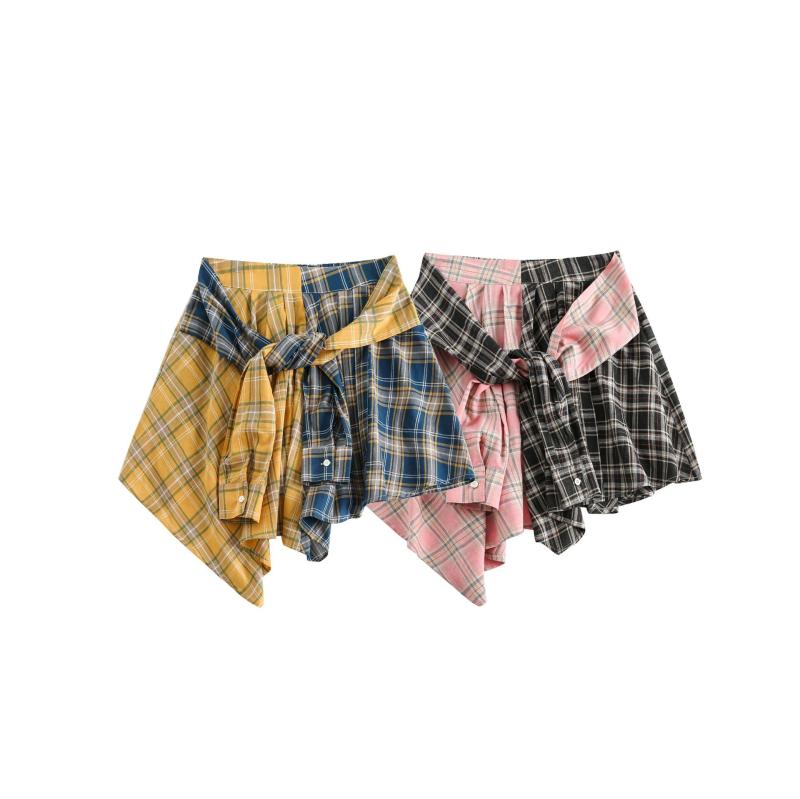 Bottoms |  Womens Joris Tartan Cotton Mini Skirt Bottoms Bottoms