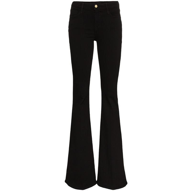 Bottoms |  Womens Le High Flare In Black Bottoms black