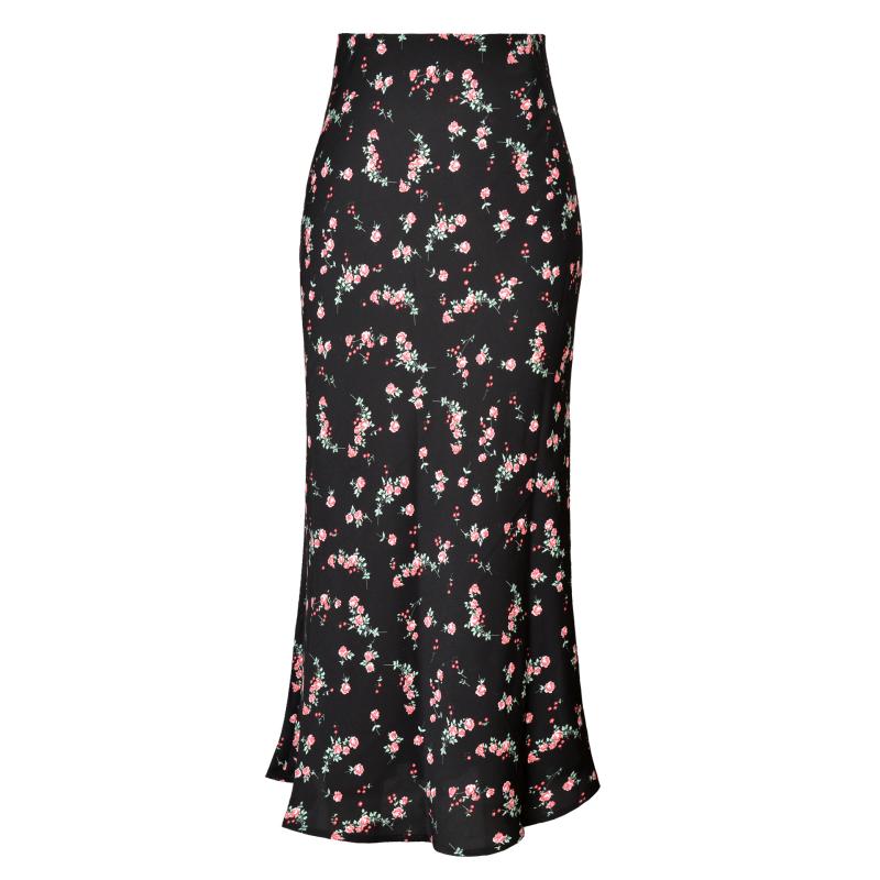 Bottoms |  Womens Leandra Cherry Blossom Skirt Bottoms black