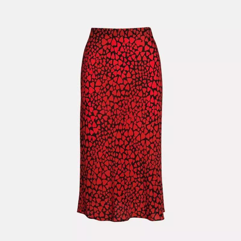 Bottoms |  Womens Leopard Pleat Midi Skirt Bottoms Bottoms