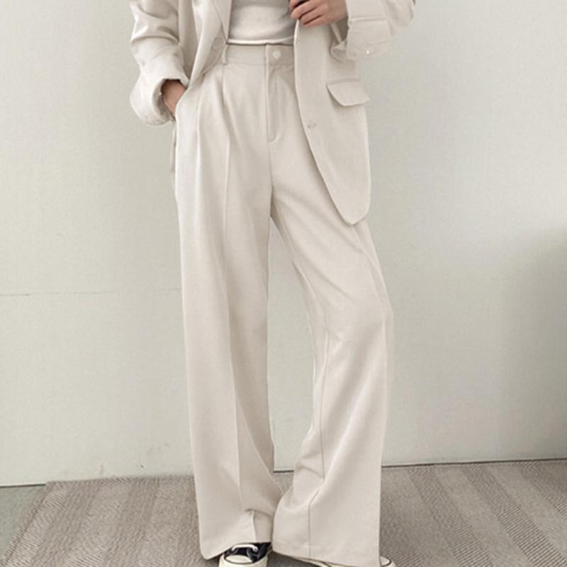 Bottoms |  Womens Pinstripe Trousers Bottoms beige