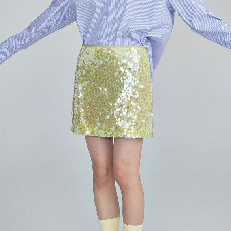 Bottoms |  Womens Sequin-Embellished Mini Skirt Bottoms Bottoms