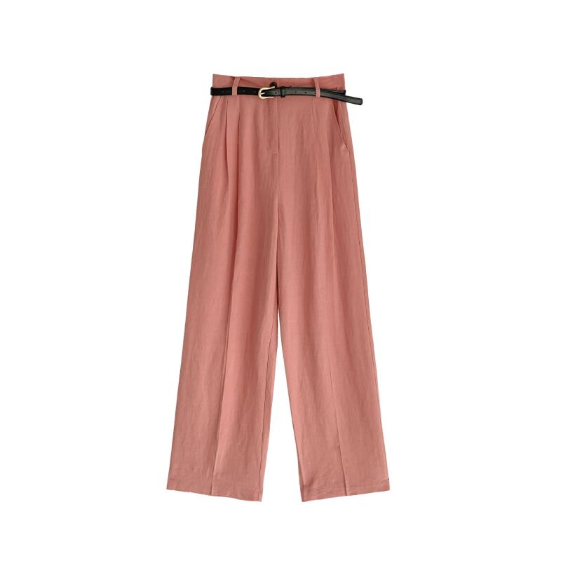 Bottoms |  Womens Wide Leg Stretch Linen Pants Bottoms Bottoms