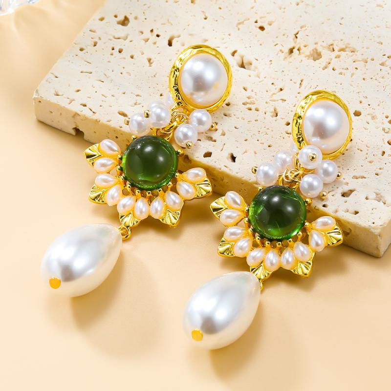 Jewellery |  Womens Green Honey Pearl Earrings Accessories green