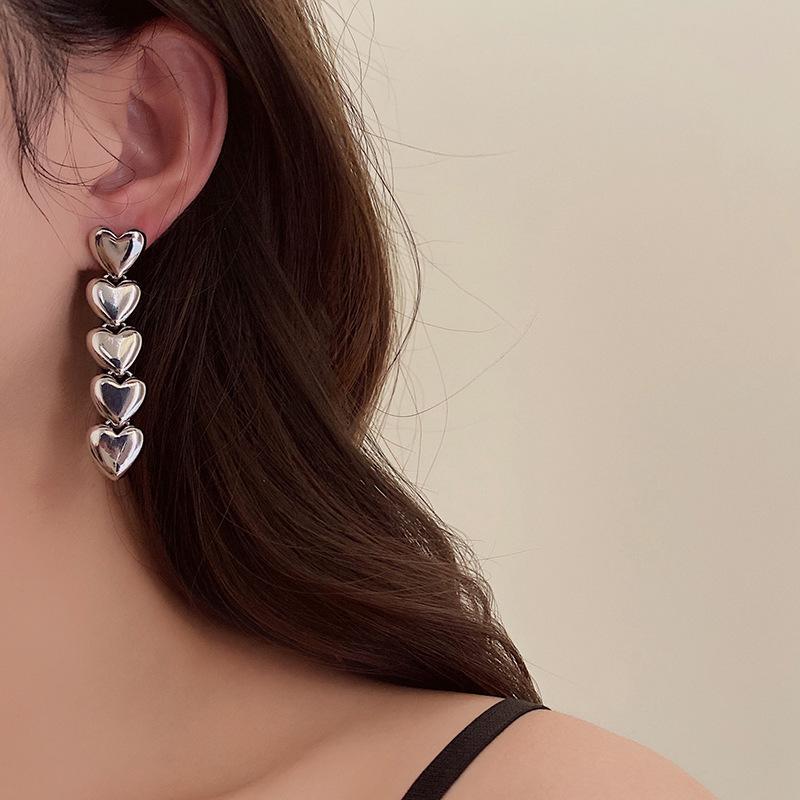 Jewellery |  Womens Silver Heart Earrings Accessories Jewellery