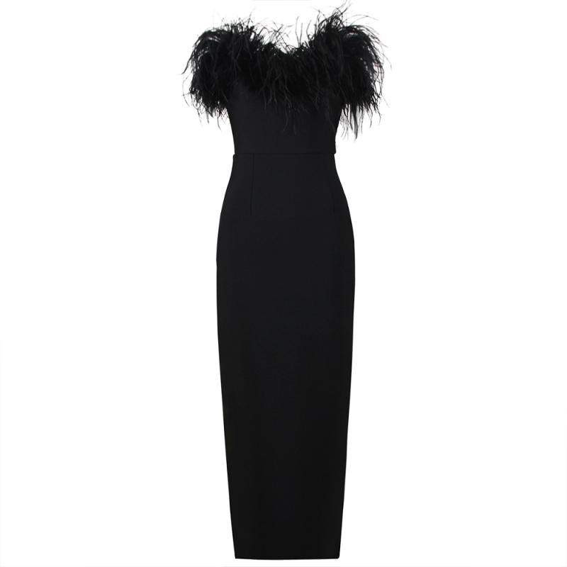 Jumpsuits |  Womens Bianca Feather Jumpsuit Clothing black