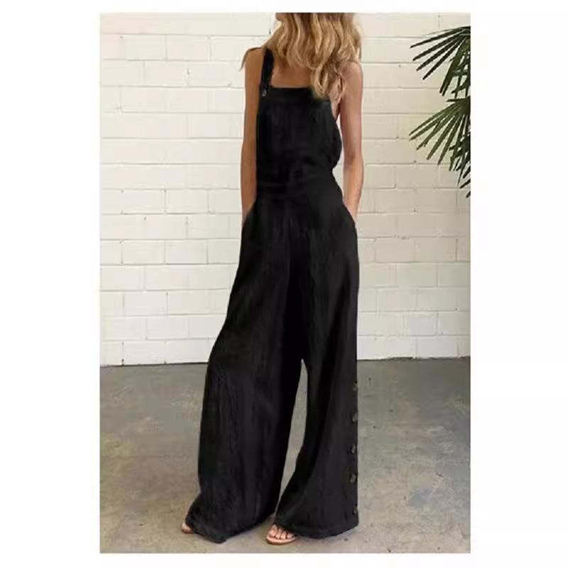 Jumpsuits |  Womens The Kass Button Jumpsuit Clothing black