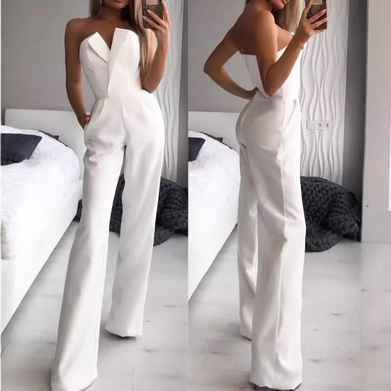 Jumpsuits |  Womens Vanessa White Jumpsuit Clothing Jumpsuits