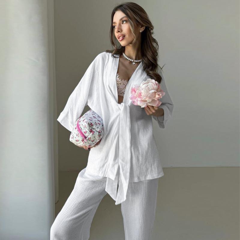 Jumpsuits |  Womens White Bianco Kimono Jumpsuit Clothing Jumpsuits