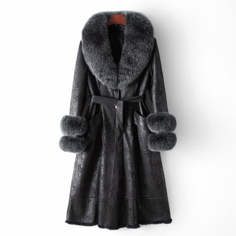 Outerwear |  Womens Bailey Fur Leather Coat Black Clothing black