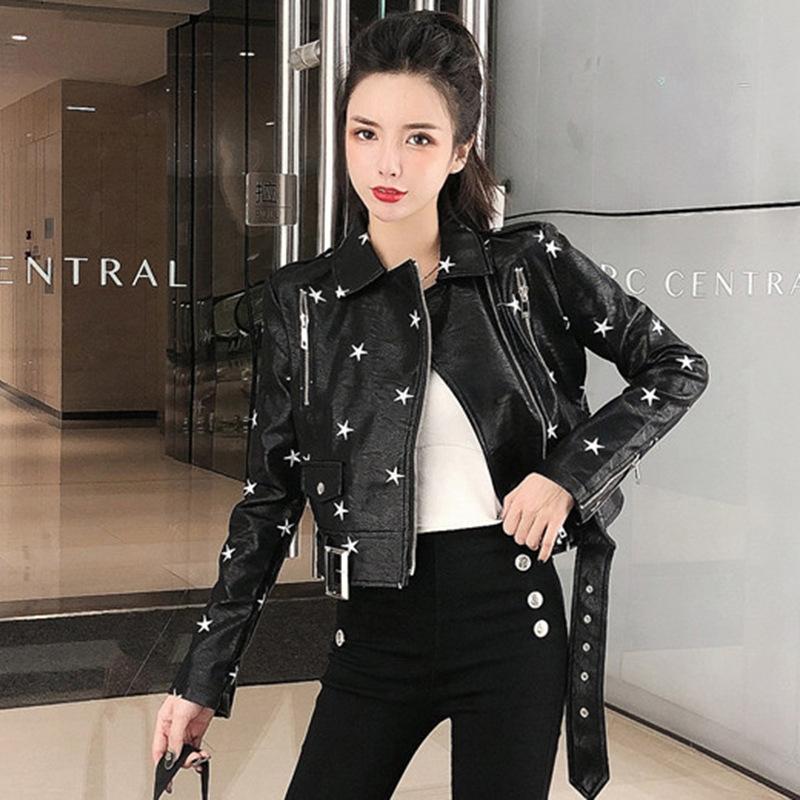 Outerwear |  Womens Big Dipper Leather Jacket Star Clothing black