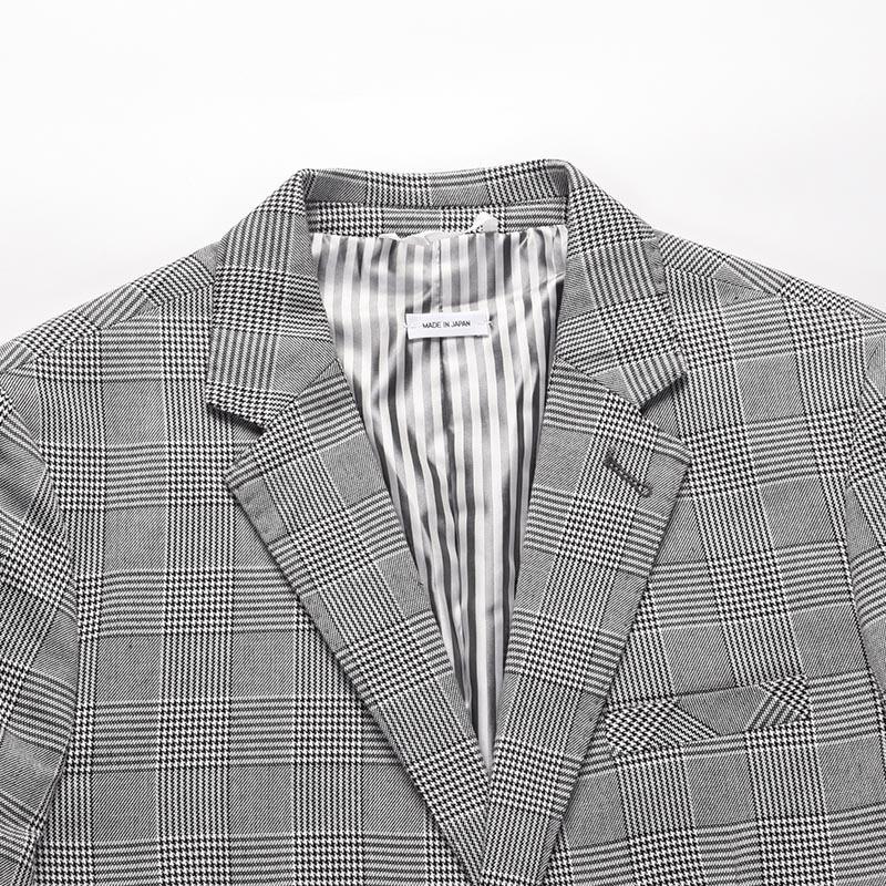 Outerwear |  Womens Checked Woven Blazer Clothing grey