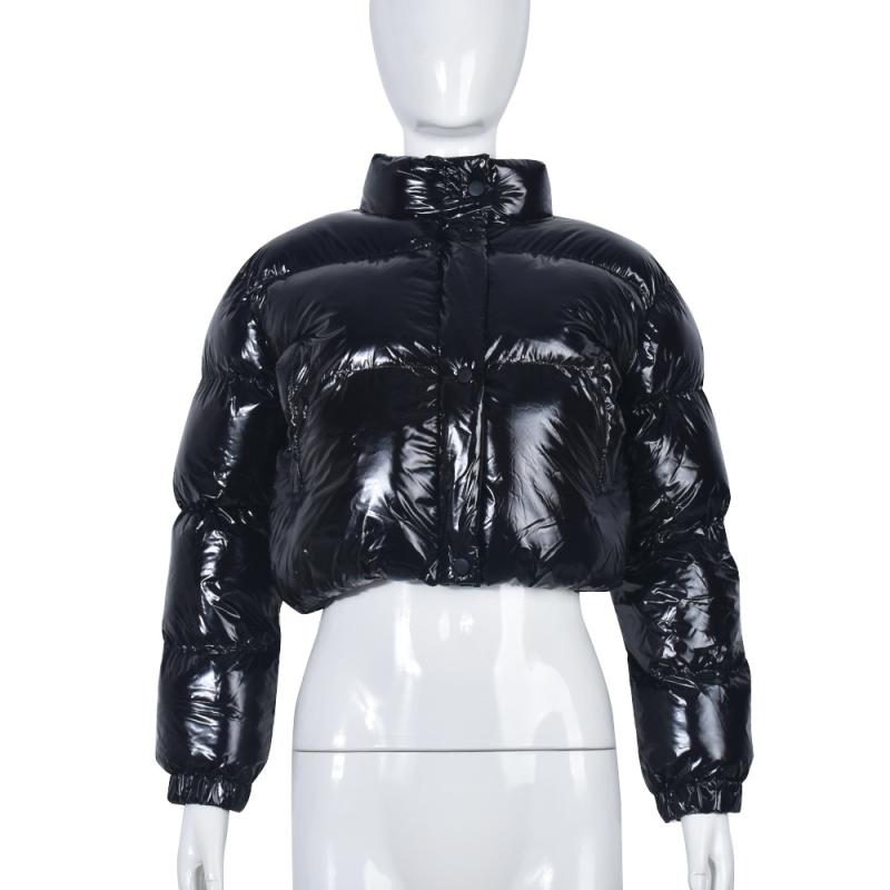 Outerwear |  Womens Cropped Down Jacket Clothing black