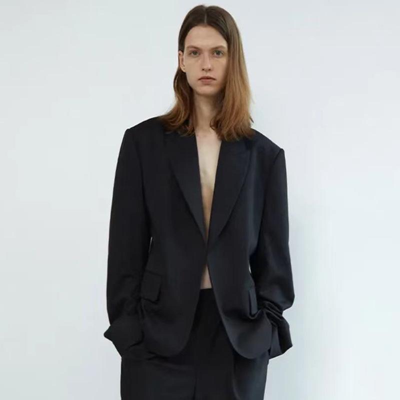 Outerwear |  Womens Cropped Wool Tux Jacket Clothing black