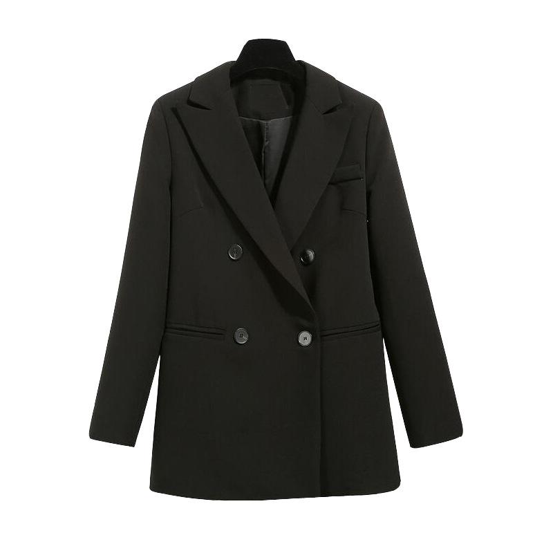 Outerwear |  Womens Double Breasted Jacket Clothing black