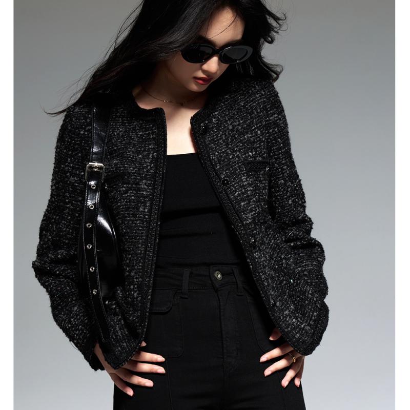 Outerwear |  Womens Etoile Cotton Knitted Jacket Clothing black