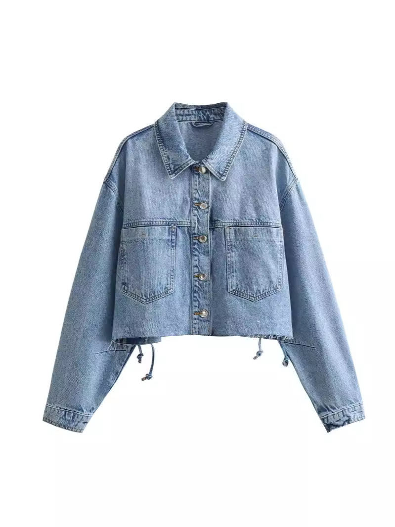 Outerwear |  Womens Faded, Used-Look Denim Jacket Clothing blue