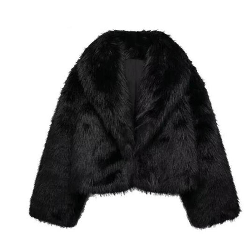 Outerwear |  Womens Fur Effect Jacket Clothing black