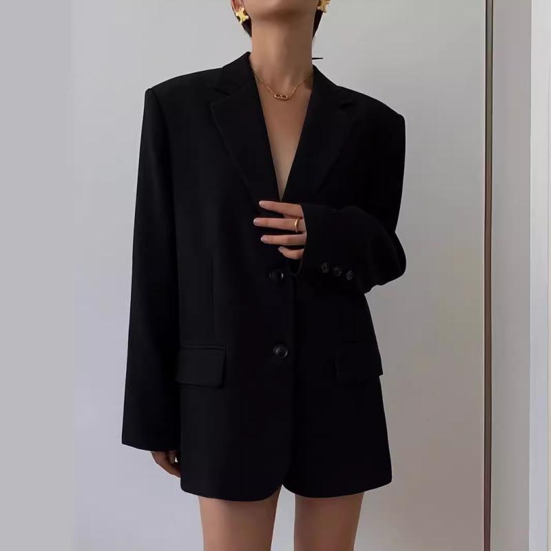 Outerwear |  Womens Gelso Oversized Black Blazer Clothing black