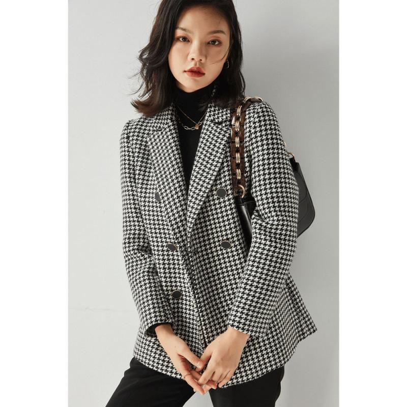 Outerwear |  Womens Houndstooth Blazer Clothing multi