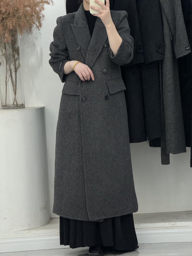 Outerwear |  Womens Long Coat Clothing grey