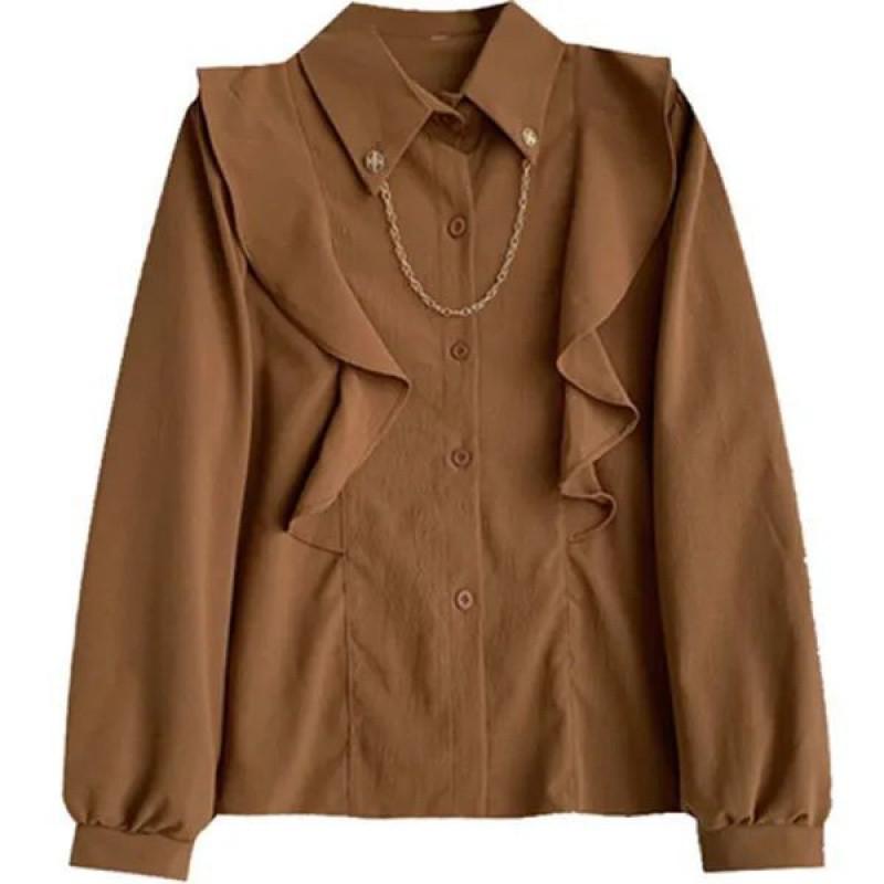 Outerwear |  Womens Ruffled Recycled-Twill Jacket Clothing beige