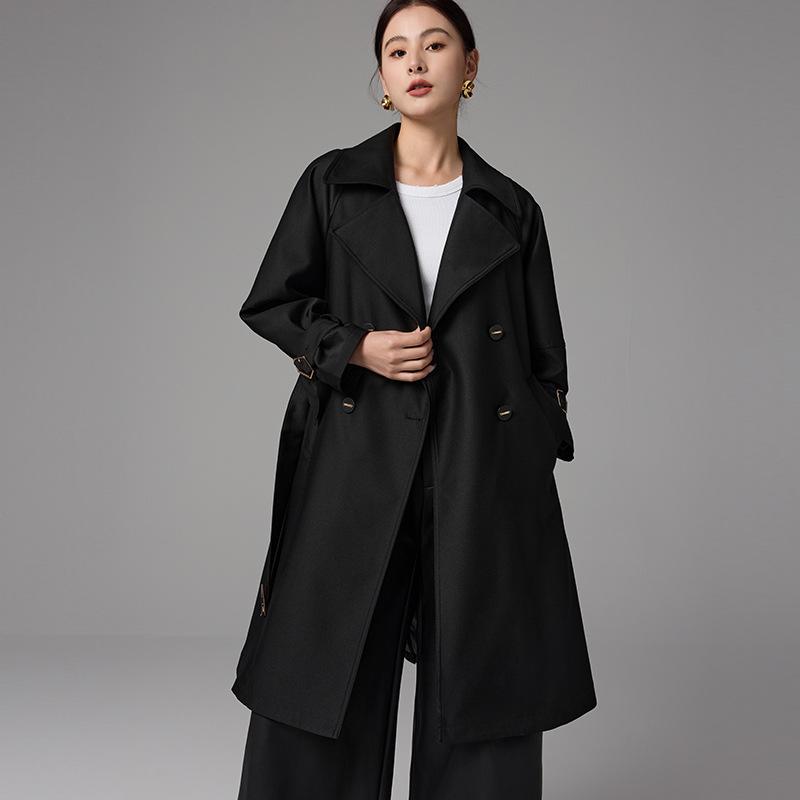 Outerwear |  Womens Wool Blend Trench Coat Clothing brown