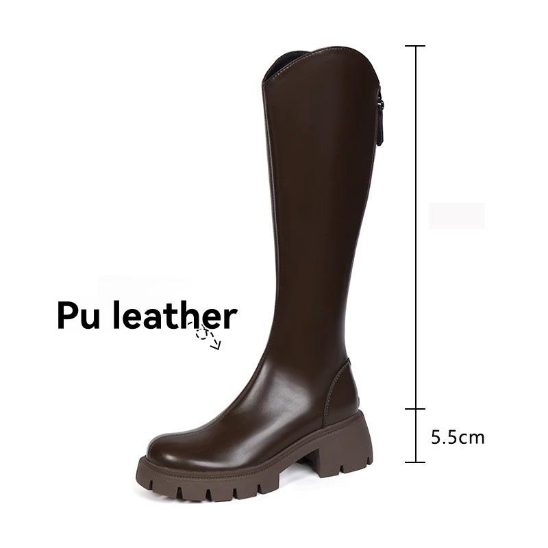 Shoes |  Womens Knee High Leather Chelsea Boot Accessories black