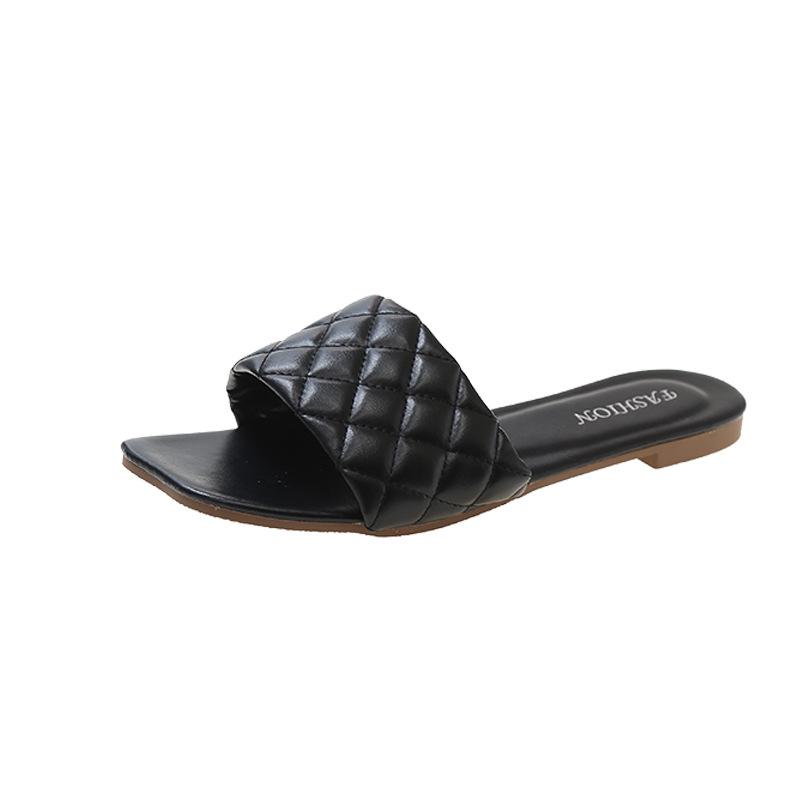 Shoes |  Womens Leather Padded Slippers Accessories black