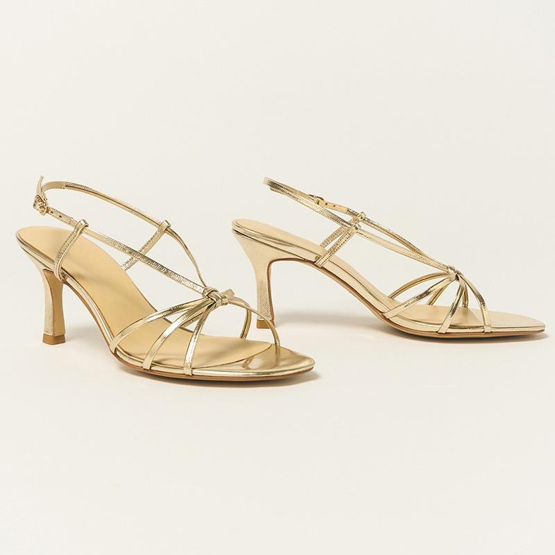 Shoes |  Womens Metallic Leather Sandals Accessories gold