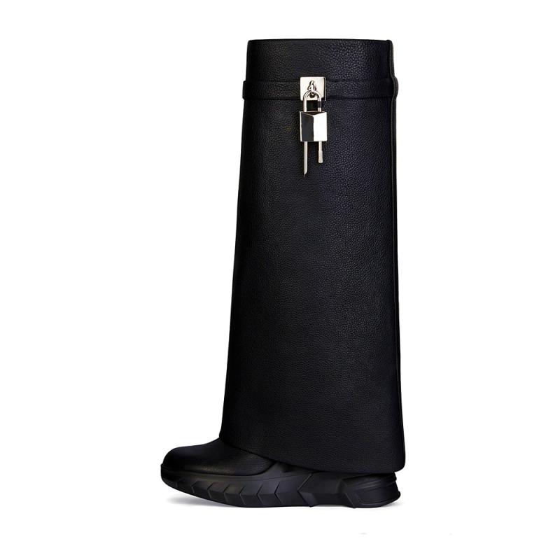 Shoes |  Womens Shark Lock Biker Boots Accessories black