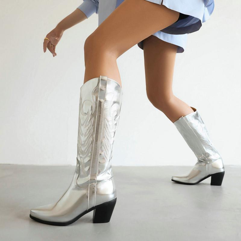 Shoes |  Womens Silver Cowboy Boots Accessories Shoes