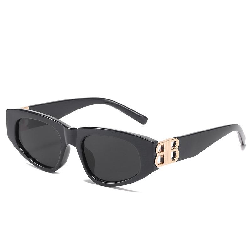 Sunglasses |  Womens Oval Acetate Sunglasses Accessories black