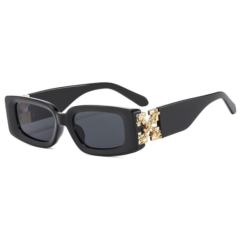 Sunglasses |  Womens Rectangular Logo Sunglasses Accessories black