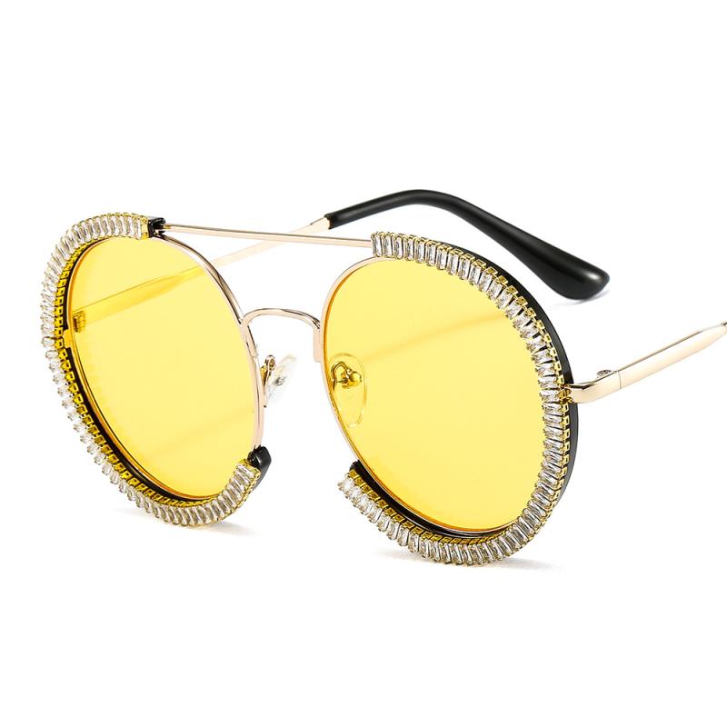 Sunglasses |  Womens Round Glitter Sunglass Accessories silver