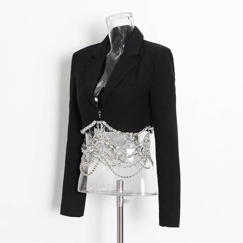 Tops & Shirts |  Womens Crystal Blazer Clothing black