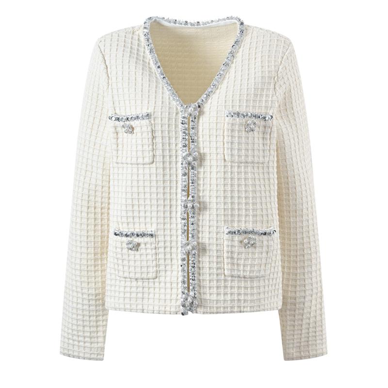 Tops & Shirts |  Womens Embellished Bouclé Cardigan Clothing Tops & Shirts