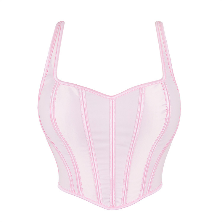 Tops & Shirts |  Womens Giuseppina Blush Satin Corset Clothing pink