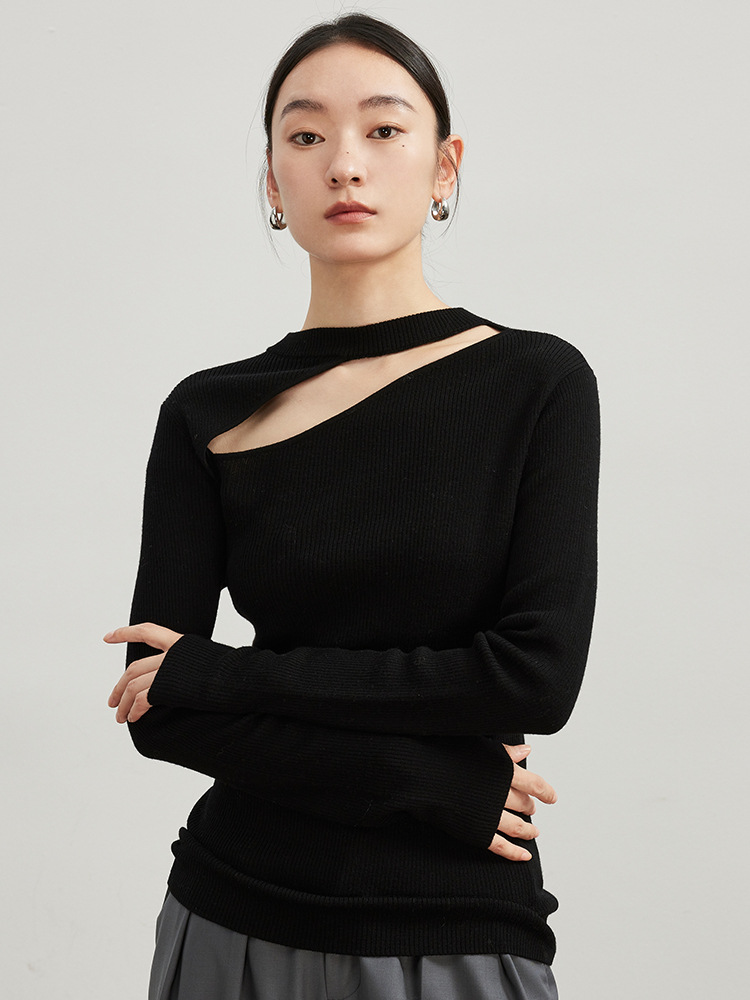 Tops & Shirts |  Womens Krislyn Cut-Out Long-Sleeve To Clothing black