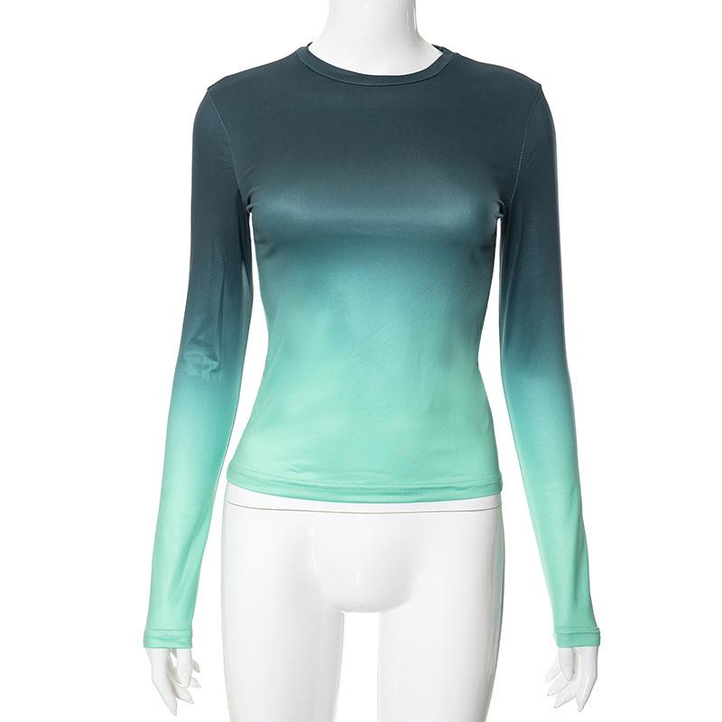 Tops & Shirts |  Womens Ombré Silk Blouse Clothing blue