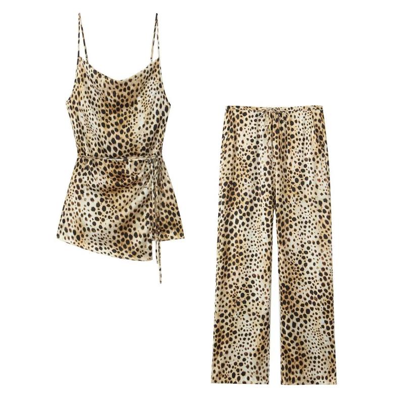 Tops & Shirts |  Womens Vera Leopard Print Pyjama Set Clothing multi