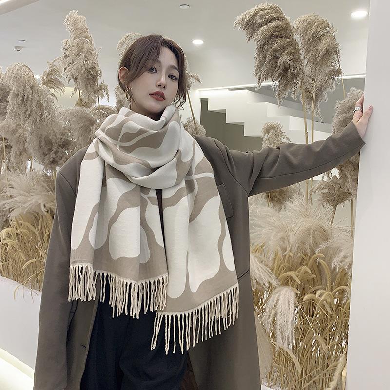 Scarves |  Womens Logo-Intarsia Wool Scarf Accessories beige