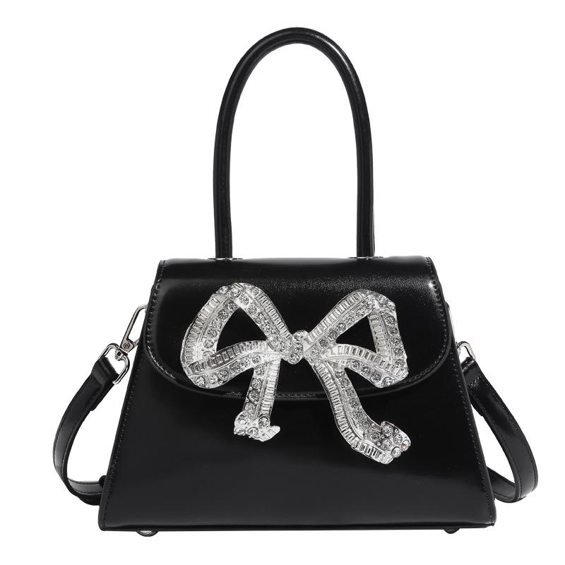 Bags |  Womens Crystal-Bow Leather Shoulder Accessories Bags